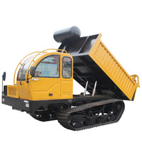 Mini-dumper chenillé chinois de 3 tonnes avec grue de levage, chenilles en caoutchouc et moteur diesel