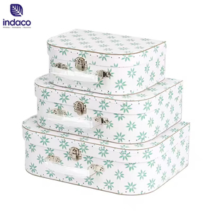 Free Sample Wholesale Custom Logo Luxury Design Paper Suitcase Cardboard with Handle Toy <b>Clothes</b> Packaging Baby Gift Box - Product Image 2