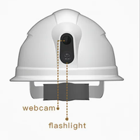 Casque de sécurité intelligent en temps réel pour le secteur pétrolier 3G 4G WiFi sans fil