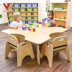 Juego <span class=keywords><strong>de</strong></span> Mesa y <span class=keywords><strong>Sillas</strong></span> <span class=keywords><strong>de</strong></span> Madera con Diseño <span class=keywords><strong>de</strong></span> Mariposa para Preescolar, Muebles para Aula <span class=keywords><strong>de</strong></span> Guardería, Jardín <span class=keywords><strong>de</strong></span> Infancia y Preescolar Montessori - Product Image 1