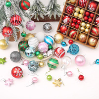 Bola Ornamen Natal PVC untuk Dekorasi Natal, Hiasan Bola Meriah