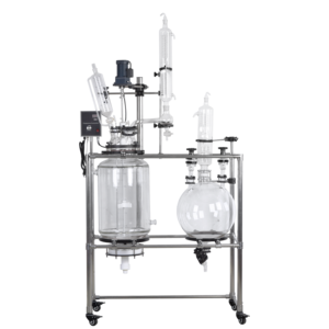 Réacteur en verre de lot de bouilloire à double paroi de laboratoire professionnel 10l 20l 50l 100l pour la filtration et la cristallisation - Product Image 2