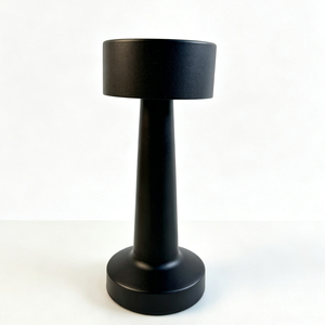Modern Black Brass Table Lamp Crystal Bell Shade E26 LED AC 220V <b>Decorative</b> Middle Size Push Button Switch 2700K Soft Warm White - Product Image 1
