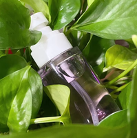 Autocollant personnalisé vide sérum 30ml 50ml 80ml flacons compte-gouttes d'huile PETG de toner en plastique plat coréen à paroi épaisse