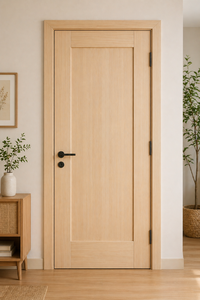 Porte en bois massif Sengon, légère, durable, écologique, porte intérieure, finition lisse, taille personnalisée, cadre robuste, abordable - Product Image 3
