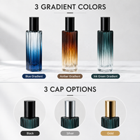 Botol Parfum Spray Kaca Kotak Gradasi 5ml 10ml Mini Portabel Botol Atomizer Wewangian Grosir
