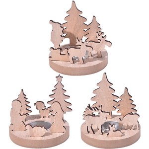 Adorno de Mesa de Madera Hecho a Mano para Cumpleaños, Decoración de Papá Noel para el Hogar u Oficina - Product Image 5