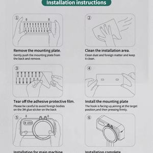 Soportes para cepillos de dientes UVC recargables, montados en la pared, con secador y dispensador de pasta de dientes. - Product Image 5