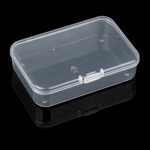 Clear Custom Rectangle PP Plastic Packaging Display Boxes with Cover Hardware Screw Parts Storage Container