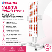 Panneau de luminothérapie rouge sur pied OEM ODM 2400W, 7 longueurs d'onde, 480 ampoules LED, usage domestique, logo personnalisé