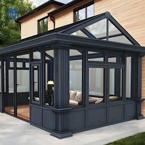 Techo triangular, casa de cristal de aluminio, solárium prefabricado al aire libre con acristalamiento de baja emisividad y certificado CE para jardín/Villa - Product Image 1