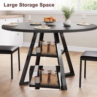 Table à manger rustique en bois massif de haute qualité, moderne, gain de place, idéale pour appartement, style vintage, assemblée
