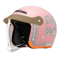 Casque de moto professionnel ABS 3C DOT, accessoires de moto, casque ouvert 3/4, certifié DOT