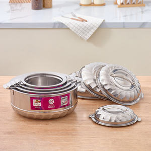 Set kaserol bulat baja tahan karat, mewah 1L-10L untuk Penggunaan dapur penyimpanan makanan & penghangat makanan panas - Product Image 4