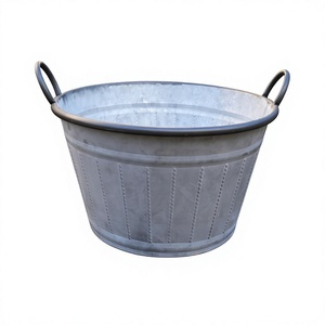 กระถางเหล็กชุบสังกะสีโบราณทำมือ ราคาถูกจากอินเดีย - Product Image 1