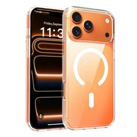 Coques de téléphone magnétiques, épaisseur 1,5 mm, anti-rayures, transparentes comme du cristal, pour iPhone 17 Pro Max 16 15 14 13 12 11