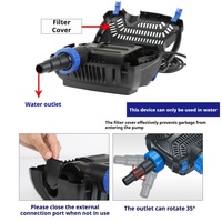 Pompe à eau submersible pour bassin et aquarium à large plage de tension 100-240V en plastique ABS, système de filtration extérieur écologique et économe en énergie