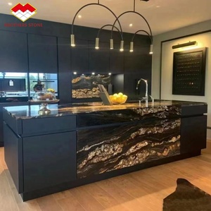 Brésil Luxe Quartz Naturel Pierre <span class=keywords><strong>Univers</strong></span> Golden & Calcutta Or Marbre Cosmique Noir Marbre - Product Image 6