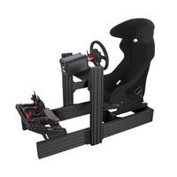Cockpit de simulation de course de niveau supérieur, structure en aluminium personnalisée, simulateur de conduite réaliste, configuration complète de simulateur de course