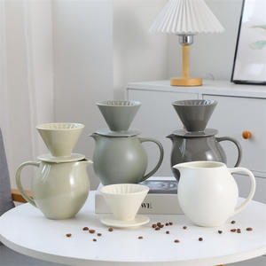 Carafe à café en céramique écologique grande capacité, design rétro, idéale pour les filtres à café goutte à goutte – Meilleure vente - Product Image 2