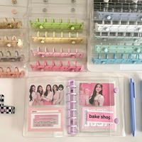 Pages de rechargement pour classeur A7 à six trous en PVC transparent, album de collection de cartes, rangement de cartes à collectionner, couleurs assorties, vente en gros