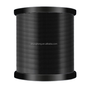 Vinyl tráng <span class=keywords><strong>Wire</strong></span> Rope Đen 304 thép không gỉ 1/16 "đến 3/32" 7x7 ngoài trời Ánh Sáng hướng dẫn dây, clothesline 1000ft cáp thép - Product Image 4