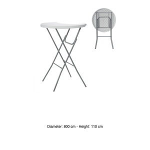 M1934 Tavolo Catering Bar Round Gambe Pieghevoli 80 x 110 h cm Catering Supplies Wholesale Restaurant Supplies - Product Image 3