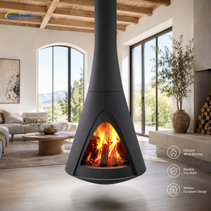 Braciere da Soffitto in <span class=keywords><strong>Ferro</strong></span> Opaco di Design Europeo Moderno Premium, Costruzione Robusta in <span class=keywords><strong>Ferro</strong></span>, Efficiente per la Combustione del Legno - Product Image 3