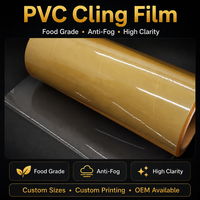 Film alimentaire transparent en PVC de qualité alimentaire 30m-3000m, film étirable pour emballage de snacks et biscuits, anti-buée et résistant à l'humidité