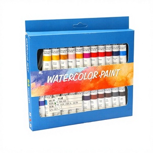 Juego de pinturas de acuarela de 24 colores, Kit de pintura de acuarela de 12ml para lienzo - Product Image 2