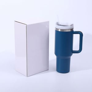 Gobelet de voyage H2.0 30oz avec poignée, double paroi en acier inoxydable, couvercle, paille, antidérapant, couleur personnalisée - Product Image 1