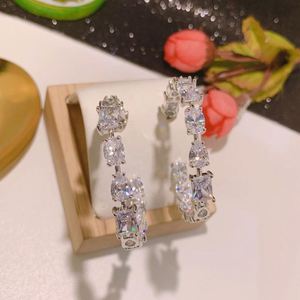 Hibide ต่างหูห่วงขนาดใหญ่หลากสีทรงลูกบาศก์หรูหราสำหรับผู้หญิงต่างหูอินเทรนด์สำหรับงานแต่งงานดูไบ E-814ผู้หญิง - Product Image 2