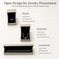 Boîte à bijoux en cuir et plastique de haute qualité Fandi, faite à la main, élégante, avec logo personnalisé, boîte de rangement, emballage cadeau pour collier