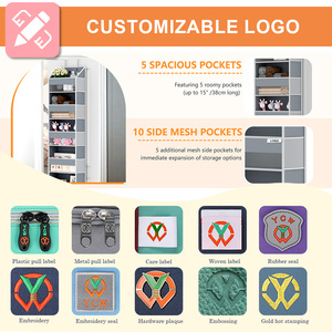 <strong>Over</strong> <strong>the</strong> <strong>Door</strong> Organizer <strong>Storage</strong> with 5 Large Capacity Pockets, Anti Tilt 44 lb Load for Bedroom, Bathroom, Pantry, - Product Image 4