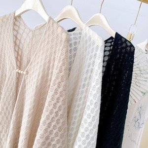 Chales <span class=keywords><strong>de</strong></span> punto <span class=keywords><strong>de</strong></span> verano con diseño calado, capa con flecos, poncho para mujer, color liso, transpirable, bufanda para cubrir el cheongsam - Product Image 2