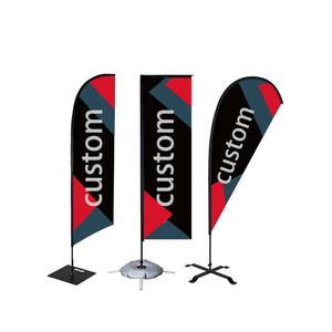 Drapeau en forme de plume, tissu polyester, mât en fibre de verre, impression par transfert thermique, logo personnalisé, portable, promotion sportive et plage - Product Image 1