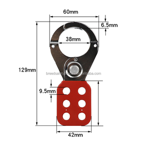 Kẽm Mạ <span class=keywords><strong>6</strong></span> Padlock Công Suất Thép <span class=keywords><strong>Hasp</strong></span> Với Tay Cầm Bằng Nhựa Đầy Màu Sắc Cho Lockout Tagout K02 - Product Image 5