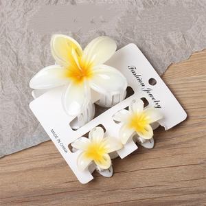 Pinza para el pelo con diseño de flor de huevo, 3 piezas/set, con pinza de garra de flor de Bauhinia de cartón, accesorios para el cabello - Product Image 3