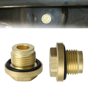 Brass Drain <b>Plug</b> For Land Rover Discovery 2 Td5 V8 Differential Oil Pan FK0102 2pcs Set - Product Image 1