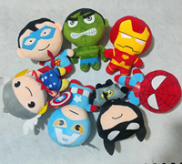 Vente en gros usine – Peluches Anime 17-20cm : Hulk, Spider-Man, Iron Man, Captain America – Poupées en peluche pour machine à grue