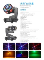 Lampu Panggung LED Meteor Effect 120W RGBW Bright Flame, Efek Percikan Dinamis, DMX512/Aktif Suara, Profesional untuk DJ