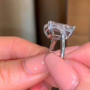 18K Blanc Rose Plaqué Or 8.55 CT EF VVS Émeraude Moissanite Diamant Bague De Mariage Qualité Originale Classique Parties Bagues Fines - Product Image 2