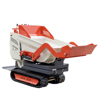 Mini-Raupentransporter mit Gummiketten, 750kg Selbstladender Mini-Dumper, Kompakter Muldenkipper