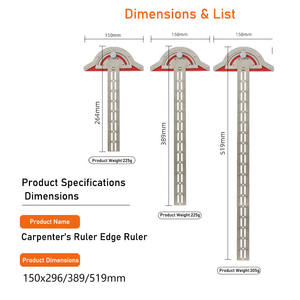 Outil <span class=keywords><strong>de</strong></span> mesure d'angle multifonctionnel <span class=keywords><strong>de</strong></span> qualité industrielle pour le travail du bois, <span class=keywords><strong>règle</strong></span> en métal, équerre, <span class=keywords><strong>règle</strong></span> droite, ODM personnalisable - Product Image 6