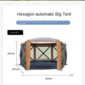 Carpa Hexagonal Grande Automática para Exteriores, de Una Habitación, Resistente al Viento y a la Lluvia, de Tela Oxford, para Bodas, <span class=keywords><strong>Playa</strong></span>, Camping, con Cortina para la Parte Trasera del Coche - Product Image 3