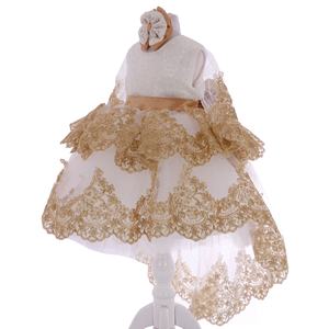 Vestidos de Fiesta Modernos de Encaje y Gasa con Estampado Floral sin Mangas y Cuello Redondo para Bebés Niñas de 1 Año, Venta al por Mayor - Product Image 6