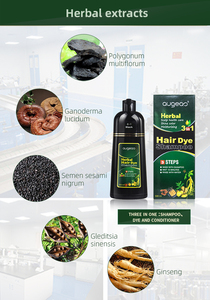 Venta al por mayor Speedy Best permanente sin amoníaco Ginseng 3 en 1 Meidu Color All Natural Herbal Brown Black Hair Dye Shampoo - Product Image 3