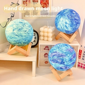 Sáng Tạo Vẽ Tay LED Ánh Trăng Ánh Sáng Ban Đêm Tự Làm Graffiti Hành Tinh Ánh Sáng Internet Người Nổi Tiếng Phòng Ngủ Đèn Cạnh Giường Ngủ Bán Buôn - Product Image 3