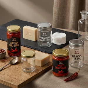 <span class=keywords><strong>Prix</strong></span> d'usine – Pots en verre vides de 200 ml pour sauce chili avec couvercles métalliques – Emballage alimentaire - Product Image 6
