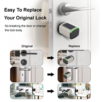 Serrure de cylindre intelligente Tuya WIFI TT Lock avec contrôle par application et clé en alliage d'aluminium pour portes de sécurité